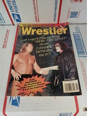 The Wrestler Magazine January 1998 January Sting Lex Lugar vintage WCW WWF Cb51